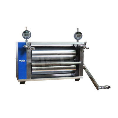 Comprar Máquina de calandrado manual de escritorio de 250 mm de ancho para la fabricación de electrodos Fabricación en línea