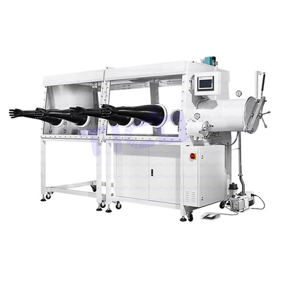 comprar Caja de guantes de vacío de uso de laboratorio de dos partes de doble estación de trabajo online manufacture