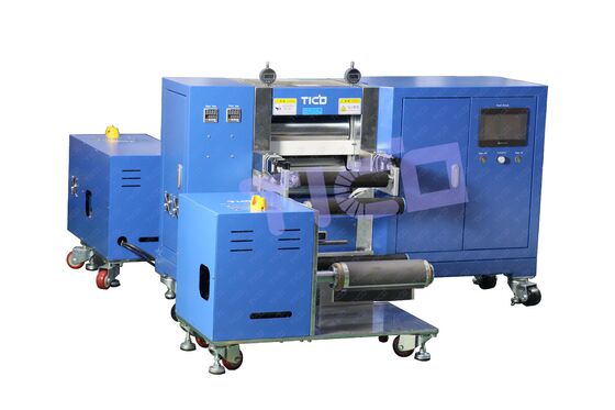 Comprar Calandra hidráulica térmica de 400 mm de ancho con bobinador y desbobinador Fabricación en línea
