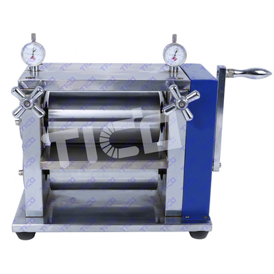 Máquina de prensado de rodadura manual de 150 mm para la fabricación de electrodos de baterías
