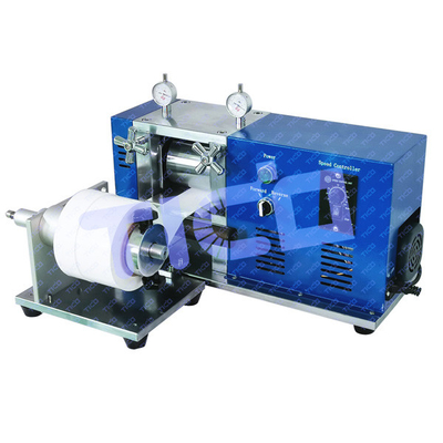 Máquina de prensado eléctrico de rollo de calendario de 100 mm de ancho con girador y desgirador